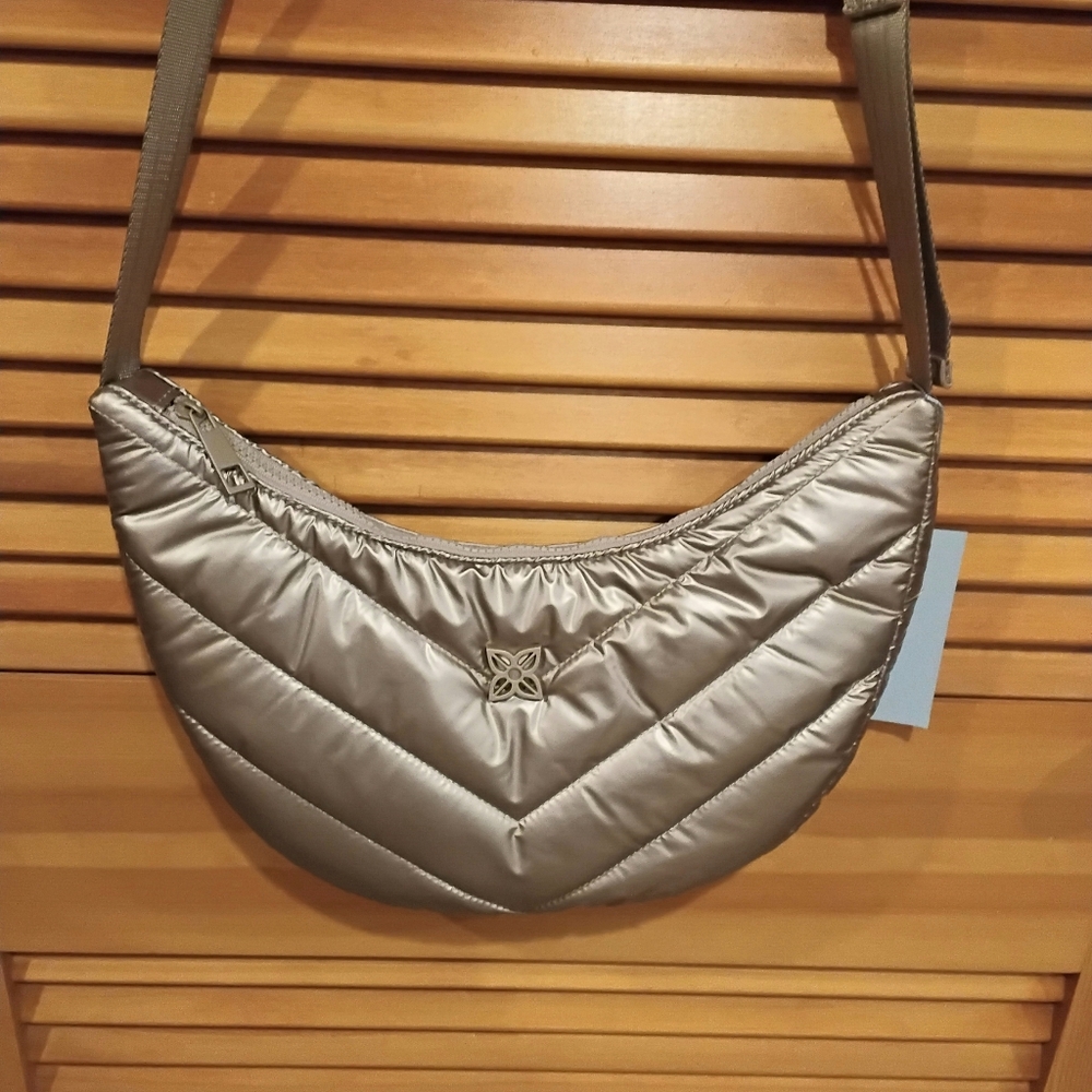 NWT Stylish Chevron Quilted Sling Taupe*